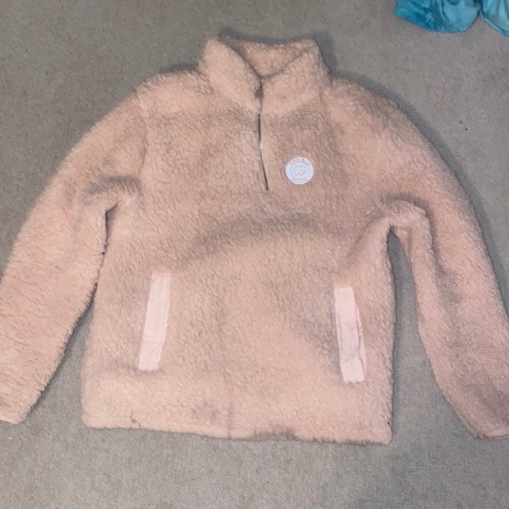 Pink Sherpa Ivory Ella half zip.